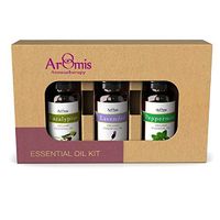 Aromis Essential Oils - Basic Kit 1-100% Pure Therapeutic Grade Oils - Eucalyptus, Lavender and Peppermint - 3 Pack - 10ml, Undiluted, Natural, Premium, Massage Oil, Oil For Aromatherapy, Diffuser