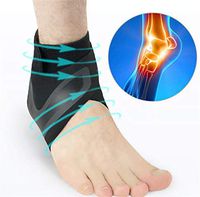 Ankle Support Brace, Adjustable Ankle Strain Protector Strap,, Black, Size XL