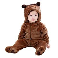 general3 Toddler Baby Cosplay Animals Costume Boys Girls Cute Cartoon Long Sleeve Flannel Pajamas Romper Onesies (Cat, 18-24 Months)