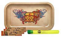 Zig Zag Unbleached King Size Rolling Paper (3 Packs), Rolling Paper Depot Kewltube, with Rolling Paper Depot Rolling Tray (Hippie Van) - 5 Item Bundle