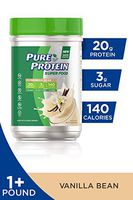 Pure Protein Vegan Plant Based Hemp and Pea Protein Powder, Gluten Free, Vanilla Bean, 1.51 lbs