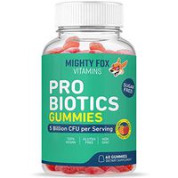 Probiotic Gummies for Kids & Adults for Digestive Health - Vegan, Sugar-Free & All Natural - 5 Billion CFU Probiotics for Better Digestion & Gut Health - by Mighty Fox Vitamins (60 chewable Gummies)