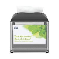 Tork 32XRT Xpressnap Café Napkin Dispenser, Plastic, 6.2" Height x 5.875" Width x 5.875" Depth, Black (Case of 4 Dispensers)