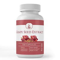 Grape Seed Extract, 100 Capsules, 400 mg Serving, 100% Pure, Non-GMO, Rich in Antioxidants, Carbohydrates, Polyphenol & Flavonoids by Pure Organic Ingredients