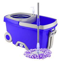MEANIT EasyWring Microfiber Spin Mop, Bucket Floor Cleaning System (Purple)