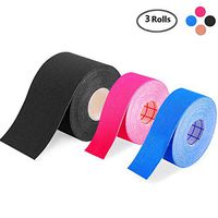 Kinesiology Tape Uncut Bulk Rolls Physical Therapeutic Tape for Sports/Athletic/Therepy 3-Pack 2 Inch x 16.4 Feet/ 1Inch x 16.4 Feet