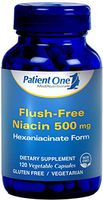 Patient One Flush-Free Niacin 500 mg - 120 Vegetable Capsules