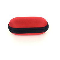 5" Zippered Padded Pouch Hard Carrying Case Protective Glass Storage for Pipes (Red)