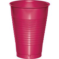 Creative Converting 240 Count Touch of Color 12 Ounce Plastic Cups, Hot Magenta