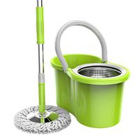 Easy Drying Mop with Bucket, 2 in 1 Multi Functional Mop Bucket, Rotatable Floor Cleaning Mop (Green)