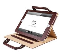 TechCode 2019 iPad 7.9 inch Mini 5 Stand Cover, Portable Business Style Handbag Slim PU Leather with Handle Pocket Stand Carrying Case Flip Protective Cover for 7.9 inch iPad Mini 5/ Mini 4(Brown)