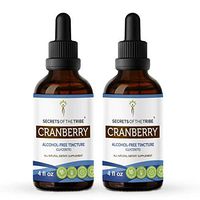 Cranberry Alcohol-Free Liquid Extract, Organic Cranberry (Vaccinium Macrocarpon) Dried Berry Tincture Supplement (2x4 FL OZ)