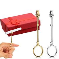 2 Pieces Gold and Silver Hand-Shape Cigarette Ring Cigarette Holder, Finger Cigarette Holder Ring, Elegant Lady/Gentleman Smoker Cigarette Holder Ring, Cigarette Holder for Women and Men (16mm)