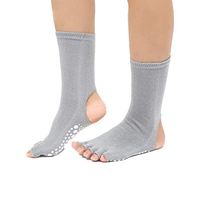 Symphony Yoga Socks for Women, Non Slip Anti-Skid Pilates Toeless Pilates Barre Dance Yoga Socks (Gray)