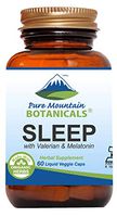 Natural Sleep Aid with Organic Valerian, Chamomile, Passion Flower, Skullcap, Melatonin, Hops & More! - 60 Vegetarian Capsules - Herbal & Non-Habit Forming