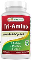 Best Naturals Tri-Amino with L-Arginine, L-Ornithine, L-Lysine 120 Tablets (New Improved Formula)