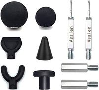 Jigsaw Massage Adapter Bit Jigsaw Massage Ball Percussion Massager Deep Tissue and T Shank for Muscle Relaxation (Black, 6+2+2)