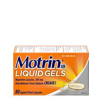 Motrin IB Liquid Gels, Ibuprofen 200mg, Fever, Muscle Aches, Headache & Back Pain Relief, 80 ct.