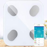 FYLD Multifunction Bluetooth Body Fat Scale Smart Scale Digital Bathroom Wireless Weight Scale, Body Composition Analyzer with Smartphone Led Display,180KG, 26 26cm