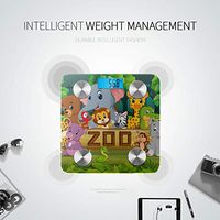 Cartoon Wild Animal in The Jungle Body Weight Scale Smart Body Scale Scale Body Fat Tracks 8 Key Compositions Analyzer Sync with Fitness Apps 400 Lbs