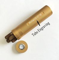 Father's Day, Retirement Gift -Personalized,Engraved, Custom Gold Matte Travel Cigar Case and Humidor Tube -Free Engraving