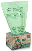 UNNI ASTM D6400 100% Compostable Trash Bags, 13 Gallon, 49.2 Liter, 100 Count,Heavy Duty 0.85 Mils, Tall Kitchen Trash Bags, Food Waste Bags, US BPI and Europe OK Compost Home Certified, San Francisco