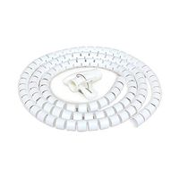 Chengsi Cable Organizer Coiled Tube Sleeve Cable Cable Management Sleeve (White Length118.1inches Diameter0.62inches)