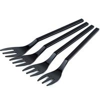 200 Pcs Disposable Plastic Forks Black Eco-Friendly Dessert Fruit Forks for Cake Shop, Restaurant, Home