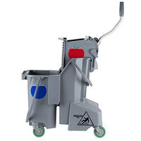 Tabletop king COMBG 8 Gallon Gray Mop Bucket with Side-Press Wringer