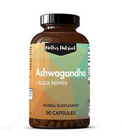 Ashwagandha Organic Capsules for Women. 90 Capsules with Ashwagandha Extract & Black Pepper for Better Absorption. Ayurvedic Herbal Supplement for Anxiety, Stress Relief (Cortisol & Adrenal Support)