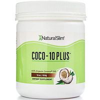 NaturalSlim"Super" Organic Coconut Oil with CoQ10, Formulated by Obesity and Metabolism Specialist to Improve Energy Levels and Assist with Weight Loss - Natural Fat Burner to Any Diet Attempt 16 Oz