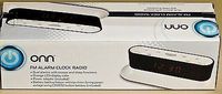 ONN Fm Clock Radio Dual Alarms w/ Snooze and Sleep Functions