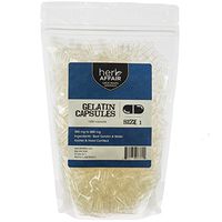 Herb Affair Clear Empty Gelatin Capsules Size 1 - 1000 Count – Holds 300-600mg - Great for Dogs and Kids Medication - Works with Most Capsule Fillers