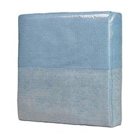 12" x 12" Blue Creped Wipers - 25 Wipes/Z Fold Poly Bag (case of 16)