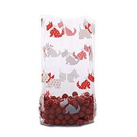 75 ct Polka Dot Scotty Dogs 4x2x9 Inch Medium Cello Cellophane Party Treat Food Snack Bags BEND-115