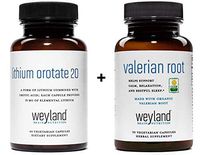 Weyland Brain Nutrition: Lithium Orotate 20mg + Organic Valerian Root (30 Count)