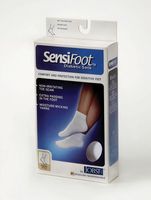 JOBST Sensifoot Mini-crew Closed Toe Socks, White, Medium by Jobst