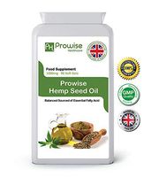 Hemp Seed Oil 1000mg 90 Soft Gels Capsules I Rich in Omega 3 & Omega 6 Fatty Acids I UK Manufactured to GMP Code of Practice by Prowise Healthcare