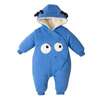 residentD 🌷🌷New Baby Cartoon Romper Baby Winter Clothes Hooded Infant Jacket Girl Boy Warm Coat Kids Baby Outfits Clothes Baby Costume 0-24M (Age:0-6 Months, Blue)