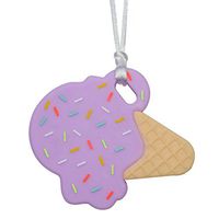 Munchables Ice Cream Chewable Jewelry - Sensory Chew Necklace (Purple)