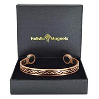 Holistic Magnets® Strong Magnet Arthritis Bracelet Unisex 100% Pure Copper Magnetic Bracelet Joint Wrist Pain Relief Therapeutic Stylish Healing Bangle Gift Boxed-HGB (L: Wrist 7.7-8.75 inch)