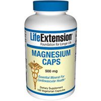 Magnesium Caps, 500 mg, 100 Vcaps by Life Extension (Pack of 2)
