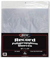 LP Vinyl Record Sleeves, BCW 12 3/4" x 13" Record Outer Sleeves - 2 Mil Thick (Pack of 500 Plastic Sleeves)