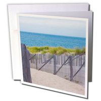 USA, Massachusetts, Dunes path leading to Cape Cod beach- Greeting Cards, 6 x 6 inches, set of 6 (gc_189409_1)