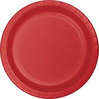 Creative Converting 75-Count Value Pack Paper Dessert Plates, Classic Red - 753548B