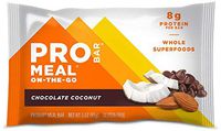 PROBAR - Meal Bar, Chocolate Coconut, Non-GMO, Gluten-Free, Certified Organic, Healthy, Plant-Based Whole Food Ingredients, Natural Energy (6 Count)