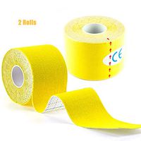Kinesiology Recovery Tapes Intramuscular Patch Elastic Sports Bandage 2 Inches X 5 Yards 2 Count (Yellow)