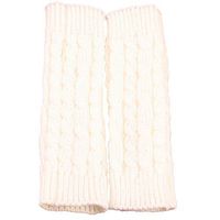 Da.Wa Winter Unisex Cable Knit Long Arm Warmer Fingerless Thumbhole Gloves Mittens