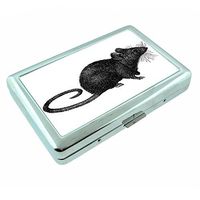Black Rat Em1 Hip Silver Cigarette Case Id Holder Metal Wallet 4" X 2.75" RFID Protection