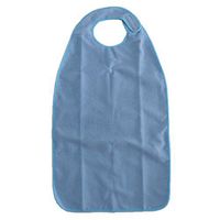 Washable Clothing Spill Mealtime Protector Waterproof Ladies Men Adult Bib - Blue